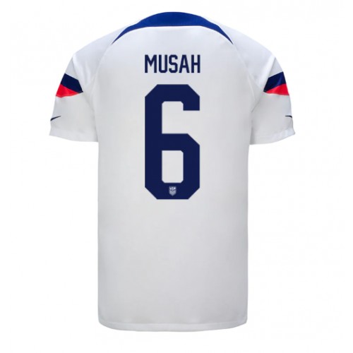 Maillot de foot États-Unis Yunus Musah #6 Domicile Monde 2022 Manches Courte